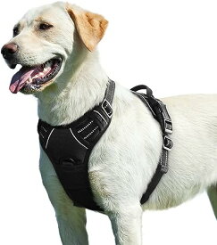 ハーネス 犬 大型犬 18-34kg 用 犬用 胴輪 はーねす 引っ張り防止 散歩 しつけ用 サイズ調節可 反射光 ソフト メッシュ 装着簡単 l ゴールデンレトリバー ラブラドール