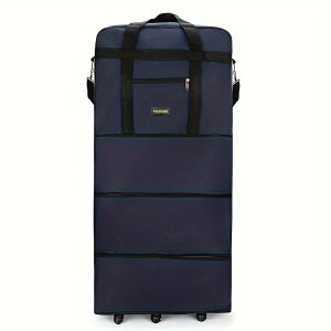 キャスター付き キャリーバッグ 折りたたみ可能なボーディングラゲッジバッグ、車輪付き、大型移動式荷物、ビジネス旅行用の大容量ポータブル衣類収納バッグ、旅行 キャリーカート