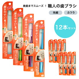 12本セット 磨きやすい歯ブラシ 奥歯まで 先細 ライフレンジ はぶらし ハブラシ ふつう 日本製 田辺重吉