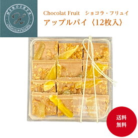 【ショコラ フリュイ アップルパイ】12枚入 送料無料 マンディアン フルーツチョコ 国産りんご リーフパイ プレゼント ギフト スイーツ 洋菓子 詰め合わせ 誕生日 お持たせ ご挨拶 ヒロセヤ 東京土産 お中元 お返し