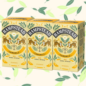 ハムステッド ハーブティ− カモミール 20袋 3箱セット 送料込み オーガニック イギリス 有機JAS ティーバック 個包装