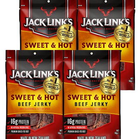 ジャックリンクス ビーフジャーキー スイート＆ホット 4袋セット(50g×4) 送料無料 おつまみ USAジャーキー