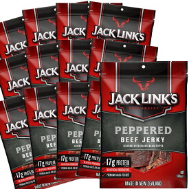 ジャックリンクス ビーフジャーキー 12袋セット (100g×12) ペッパー 送料無料 おつまみ USAジャーキー