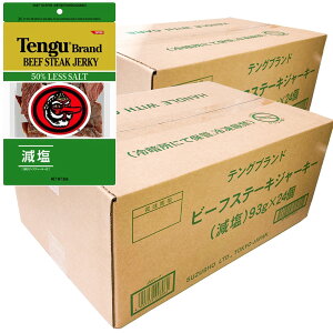 テングビーフジャーキー 48袋セット(24×2) 送料無料 減塩 大容量 業務用 おつまみ 天狗 肉乾