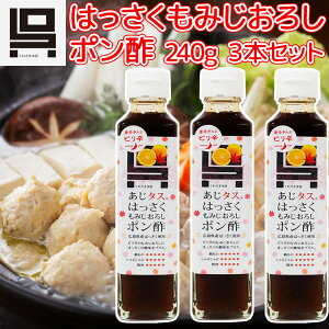 はっさくもみじおろしポン酢 3本セット(240g×3) 送料込み 少しピリ辛のポン酢です ご当地 くれさき本店 呉