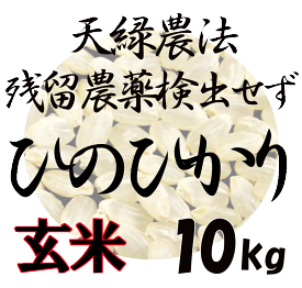 【送料無料（一部地域除く）】 藍藻育ち 天緑農法 ひのひかり 10kg 残留農薬250項目、放射能測定も、すべて検出せず 藍の舞　高LPS　無農薬米 あす楽対応 広島 令和5年度産 2023