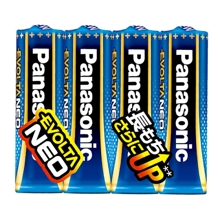 楽天市場】アルカリ乾電池 エボルタネオ 単3形 4本入 Panasonic EVOLTA  