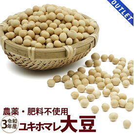 【OUTLET】ユキホマレ大豆 2021年産 農薬・肥料不使用 北海道産