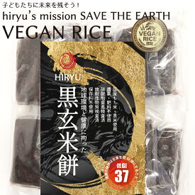 黒玄米餅 真空個包装無農薬・無添加 低GI値37 保存食にも VEGAN RICE認証米使用
