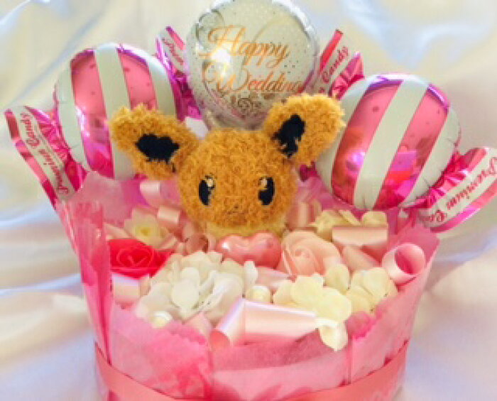 バルーン電報 祝電 結婚式 ぬいぐるみ電報 ポケットモンスター イーブイ フラワー ソープ付ウエディングドール送料無料 電報 出産祝い 母の日 お見舞い かわいい祝電 香りの良い電報 メッセージ ウェディング 入学祝 発表会 誕生日 開店祝い バルーン ギフト 12 的详细