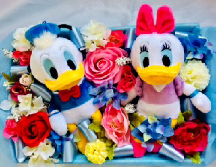 楽天市場 ぬいぐるみ電報 祝電 結婚式 電報 ディズニー ウエディングドール ドナルドダック デイジー フラワーソープ付 送料無料 ウェディング 出産祝い 誕生日 開店祝 母の日 お見舞い バレンタイン 卒業祝い 入学祝 かわいい祝電 香りの良い電報 1264 100 ｆｕｋｕ