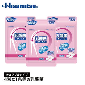 【まとめ買いで"定価から15%OFF"】【4粒で1兆個の乳酸菌】乳酸菌チュアブル 120粒×3袋 乳酸菌 フェカリス菌 サプリメント 乳酸菌サプリメント 乳酸菌サプリ サプリ タブレット ビフィズス菌 ヨーグルト 腸内フローラ 腸活 腸活サプリ【久光製薬公式】