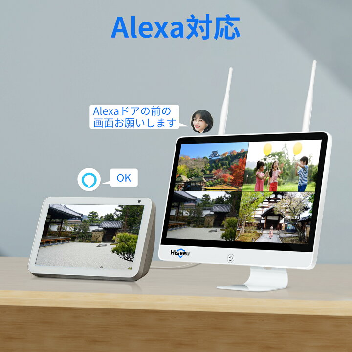 楽天市場】【大人気ドーム型カメラ】Hiseeu 防犯カメラ ワイヤレス 4台 