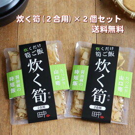 スーパーSALE 15%OFF 筍御飯の素 炊く筍 2個セット 2合用 旬の味 時短 竹の子 お弁当 おにぎり プレゼント 醤油蔵 創業100年 老舗 国産筍 山口県産 送料無料