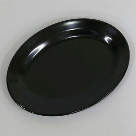だ円皿　黒 17.6cm×13cm【10枚セット】業務用食器 メラミン製和食器 _FH70205TBK-10