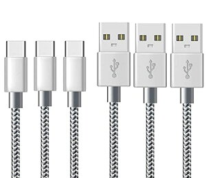USB Type C P[u 3{Zbg 2m+2m+2m^Cvc [dP[u }[d f[^] ϋv iC҂ fh~ Xperia XZ3 / XZ2 / XZ, Galaxy S10 / S9 / S8 / S10+ / 10e/ S20 / S20 Ultra / A71, Note 8 /