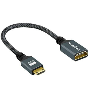 Twozoh Mini HDMI to HDMIϊA_v^ Mini HDMI(IX)-HDMI(X)ϊP[uP[u HDMI P[u ^Cvc (HDMI~j) 3D/4K 2160P,1080P- 20CM Kis
