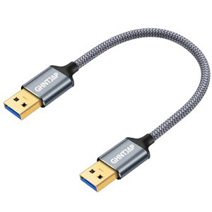 GHNTJAP USB 3.0 ケーブル 0.3M USB ケーブル オスオス a-aタイプ 5Gbps高速データ転送 高耐久ナイロン usb a a ケーブル HDD/カメラ/DVDプレーヤー/プリンタ/モデムなどと互換性あり 30CM