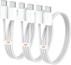 USB Type C [dP[u 3{ 1M Type-C to Type-C PDΉ iPhone 15 [dP[u 100w/5A }[d f[^] ϋv fh~Galaxy/MacBook Pro/iPhone 16/15 /AndroidType-c@Ή