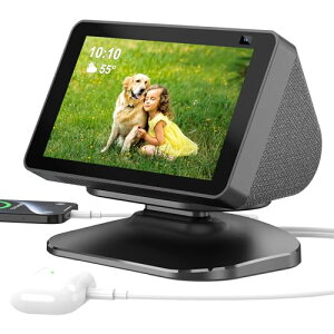 SPORTLINK Show 5 ��1/2���� �[�d�X�^���h USB-C�[�d�|�[�g�t�� iPhone/AirPods/Echo Show 5�Ή� �p�x���߉\ �X�}�[�g�t�H��/�C���z���[�d ���萫�� ��Ԑߖ� �������� (�u���b�N)