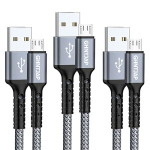 GHNTJAP }CN USB P[u 1M 3{Zbg Micro USB P[u [d USB2.0f[^] Android[dP[u AhCh[dR[h Xperia X/Galaxy S7/Kindle/PS4 @Ή iCґg