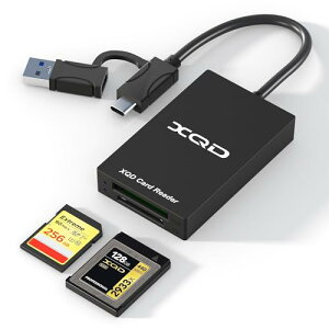 XQD SDJ[h[_[AUSB Type C to USBϊ XQD J[h[_[ASONY G/MV[YALexar 2933x/1400x USB}[N XQDJ[hɑΉASD/SDHCJ[hΉ USB3.0 5Gbps ] Windows/Mac/Linux/Chrome OS ƌ݊ xqd 