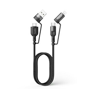 Mcdodo 4in1 [dP[u PD 60W}[d(CtoC) PD 27W}[d(CtoL) f[^] USB-CP[u Type C light-ningR[h 1{4 Macbook iPad iPhone16/15/14/13 Xperia Galaxy Android ̑Ή 1.2m