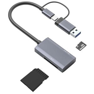Dalugo SDJ[h[_[ ^CvC USB 3.0 2-in-1 }CN SD J[h[_[ Type-C f[^] X}zOTGΉ SD/TF(Micro SD)J[h2ǂݏ 2TB܂őΉ hCo[sv ^ y