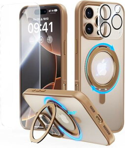 JUESHITUO 3 in 1 iPhone 16 Pro p P[X X^h P[X 360°] MagSafe[dΉ [1XXN[ی+1XYی]t phone16pro P[X ČRMILKi ϖh~  ACtH16 pro p P[X 6.3