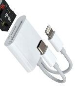 アップルUSB C Lightning Micro SDカードリーダーアダプター（4in1）対応Apple MFI認証 ライトニング変換…