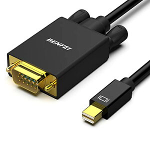 BENFEI Mini DisplayPort - VGA P[uA1.8m Mini DisplayPort - VGA P[u (Thunderbolt 2 Ή) MacBook Air/ProASurface Pro/DockAj^[AvWFN^[c