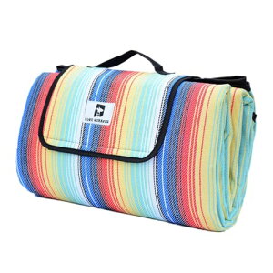 Blue Giraffe レジャーシート 厚手 ピクニックシート大判 200X200cm 3層構造 レジャーマット アウトドア クッション 防水 おしゃれ チェック柄 洗える 花火大会 運動会 遠足