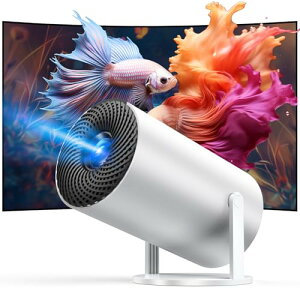 プロジェクター小型 令和6年11月新登場!明るさプラス&270°回転&自動台形補正Wi-Fi6瞬時接続 18000LM 天井投影 Bluetooth5.4 300"大画面4k対応 1080Pプロジェクター家庭用 ホームプロジェクターモバ