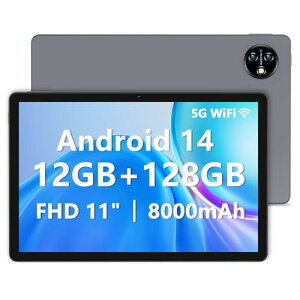 PRITOM プリトム TAB15 タブレット 11インチ Android14 1920*1200 FHD 12GB(6+6GB拡張)+128GB+512GB拡張可能 タブレット 2.4G/5GWi-Fi 8000mAh USB-C PD18W充電 BT5.0 GMS認証 GPS対応 カーナビ 専用ケース付き 灰色