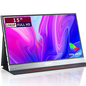 ���o�C�����j�^�[ KUMK 15.1 4K �Q�[�~���O���j�^�[ �X�^���h��̌^ ���� IPS�p�l�� Type C mini HDMI USB �f�B�X�v���C���j�^�[ �X�}�z iPhone PS5 �C�V�� Switch Xbox PC�Ή� �f�B�X�v���C �f���A�����j�^�[ 
