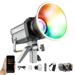 COLBOR BepCg, CL220R RGB 250Wo 2700-6500K CRI97+ 31400Lux COBX^WICg Bowens}EgtAPP 13ނ̃CgGtFNgAf惉Cu