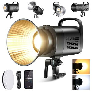 NEEWER CB120B LEDrfICg COBBeCg 120W É y ^ѕ֗ FxCg ~jAƖCg Px F CCT[h 2700K-6500K CRI97+ 12V[[h X^WICg 2.4GAP