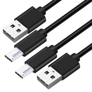 UNIDOPRO USB 2.0 2Pcs-1M/3FT Type C P[u, QuickCharge3.0 3A }[df[^R[h - (10mmORlN^) - ΉBlackview/Doogee/Cubot/UMIDiGi/Ulefone/Oukitel/Kyocera/Sharp/Sony/Galaxy Xcover 7 6 Pro IP68