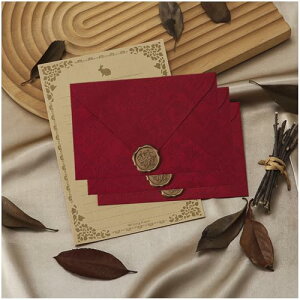 レターセット 手紙 封筒3枚+便箋10枚+切手3枚ヴィンテージレターセット 手紙セット 便箋と封筒 レトロな立体縦模様デザイン プロポーズの手紙 ラブレター メッセージカード 結婚式 お祝い