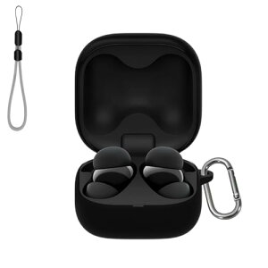 For SONY ソニー LinkBuds Fit(WF-LS910N)ケース カバーYANMONGIワイヤレス イヤーホン 保護カバー シリコン保護ケース ーチェーン付き 充電ケースカバー 可視LEDライト 耐衝撃 落下防止 防水 防塵 指