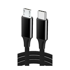?USB C to Micro USBP[uAUSB 2.0f[^] ő480Mbps AndroidX}z Ȃǂ Ȃ Ή ubNi0.5mj