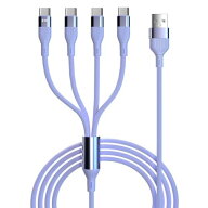 タイプc 4in1 充電ケーブル USB A to Type C 四股 4台同時充電 66W/6A 急速充電ケーブル 4USB Cポート デ…