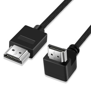 SHULIANCABLE ^ 8K HDMI 2.1 L^90x P[uALtLVuXR[h 4K@120Hz 8K@60Hz Type-A IX - IX Rs[^ HDTV (Up Angled, 1M)