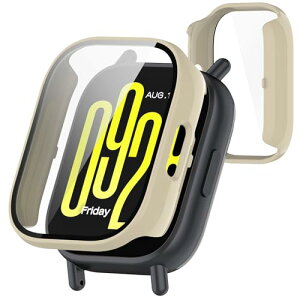 TOORQR For �V���I�~ Redmi Watch 5 active �P�[�X �ی�J�o�[ �����^ PC+�K���X�f�� ��̌^ �S�ʕی� �w��h�~ �����ߗ� �����^ �Ռ��z�� Xiaomi Redmi Watch 5 active �J�o�[�Ή� - �z���C�g