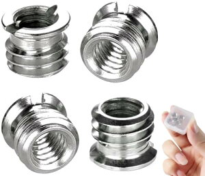 カメラ ネジ 1/4-3/8 径 変換 アダプター 連結ネジ 一脚 三脚 雲台 ボールヘッド スタンド 3/8"オス - 1/4"メス コンバータ 固定 ねじ 撮影補助 ツール (4pcs)