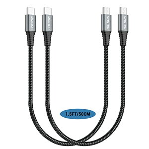 USB C to Micro USB P[u 0.5m 2{AUSB ^Cv C - }CN USB ґgR[h MacBook (Pro)  Micro USB foCX̏[dƓT|[g