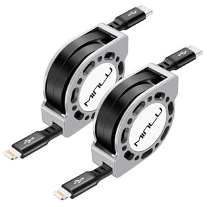 MINLU iphone[dP[u PD27W}[d CgjO莮 [dP[u Lk USB-CLightning܂ [MFIF] iPhone 14 13 12 11 Pro Max/Pro/PLUS,iPadȂǂ̃foCXɑΉ(1.2m,2Zbg)
