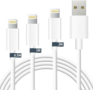 2025V MFiFi-Phone [dP[u CgjOP[u 0.5M/1M/2M 3{Zbg i-Phone [d lightning P[u ACtH[dP[u 2.4A}[d USB f[^] fh~ ϋv iPh