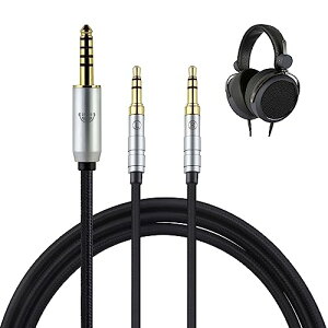 okcsc TC3.5 �w�b�h�z���P�[�u�� ���P�[�u�� �C���z���E�w�b�h�z���p SONY�p Hifiman�p HE4XX�EHE-350�EHE1000�ɓK�� OFC 4�c ����2.0m 4.4mm�o�����X(5��)��3.5mm�v���O(3��)x2