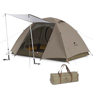 Naturehike公式ショップ テント 2人用 自立式 前室付き キャノピー ダブルウォール 軽量 アウトドア 防水 防風 収納袋付き コンパクト 3シーズン 防災用 キャンピング キャンプ ソロ デュオ 3人